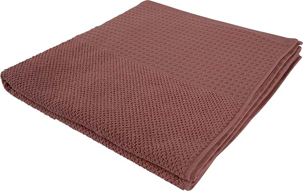 Фото - Рушник банний GM Textile махровий вафельний бордюр світло-теракотовий 70х140