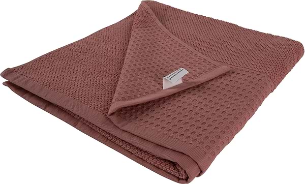 Фото - Рушник банний GM Textile махровий вафельний бордюр світло-теракотовий 70х140