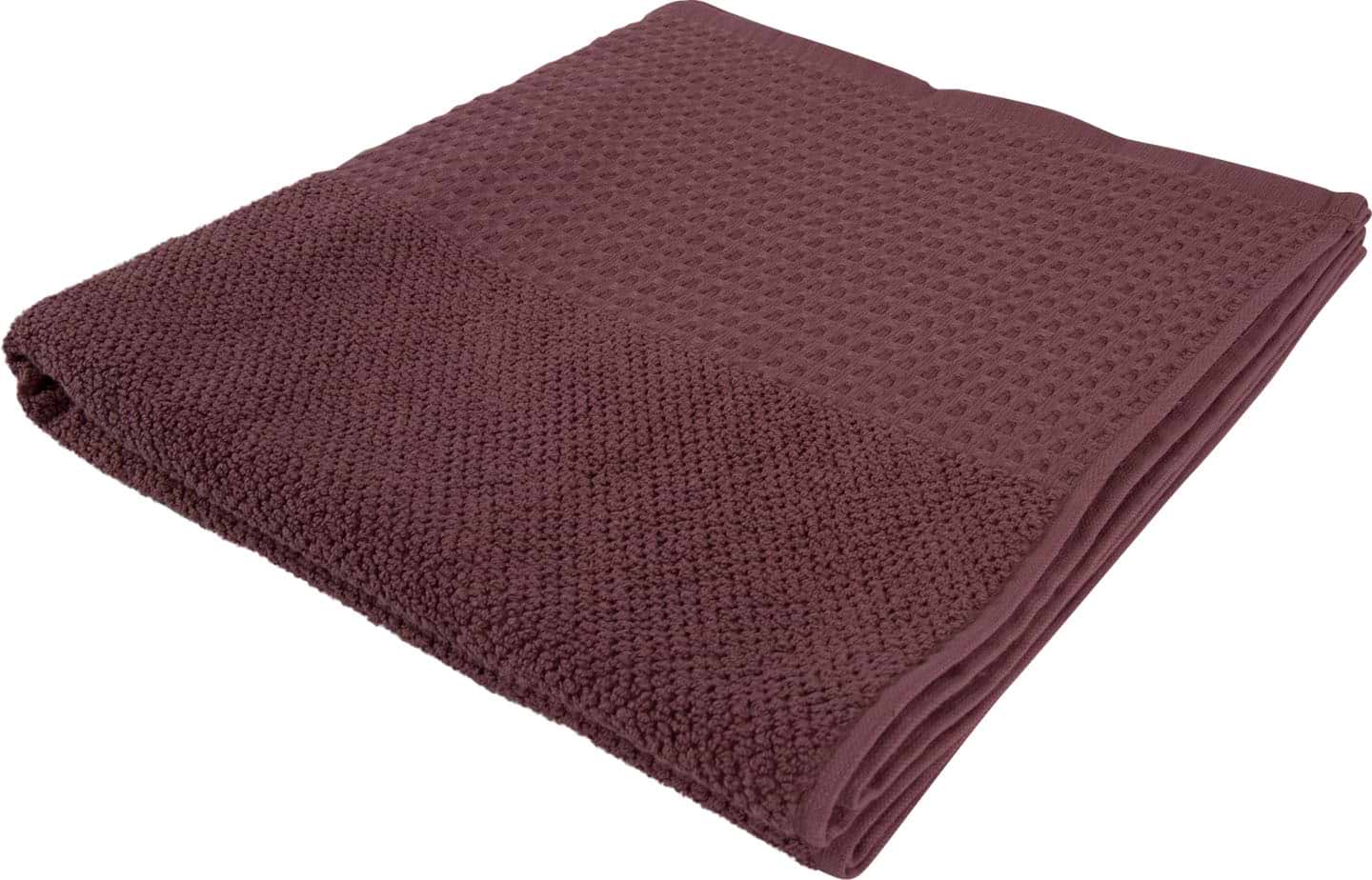 Рушник банний GM Textile махровий вафельний бордюр теракот 70х140 - Фото 1