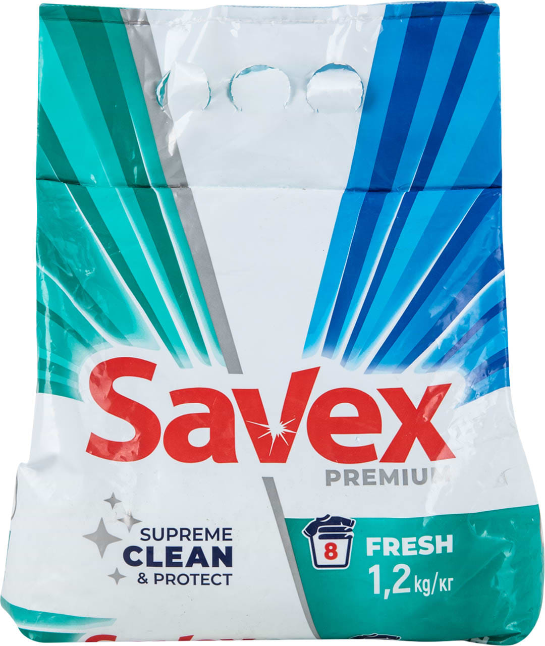 Пральний порошок SAVEX 2 в 1 FRESH автомат 1,2 кг - Фото 1