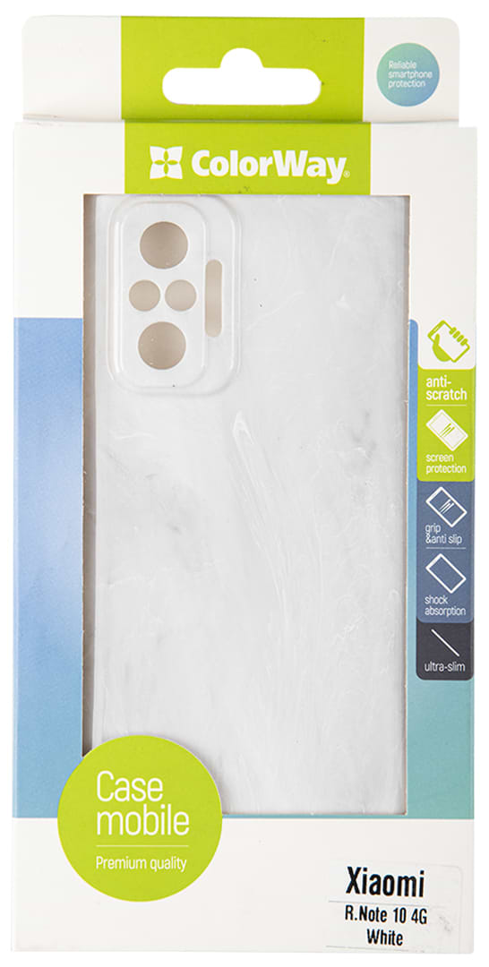 Фото - Уценка - Чехол для смартфона Colorway TPU-Glossy Marble Xiaomi Redmi Note 10 Pro 4G White (CW-CTGMXRN10P4-W)