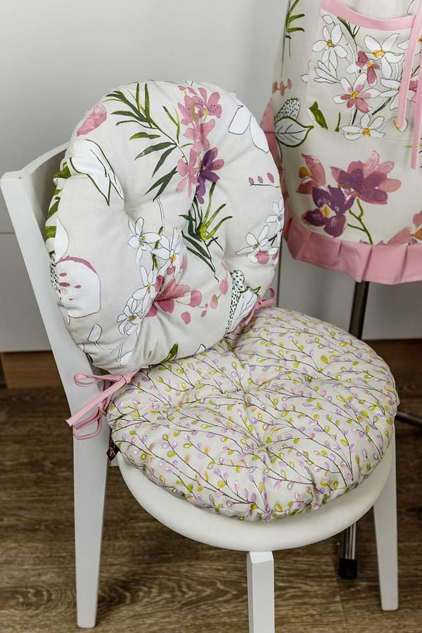 Фото - Подушка для стільця Прованс Орхідея D-40  (030946)
