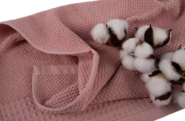 Фото - Рушник для рук GM Textile махровий вафельний бордюр світло-кораловий 40х70