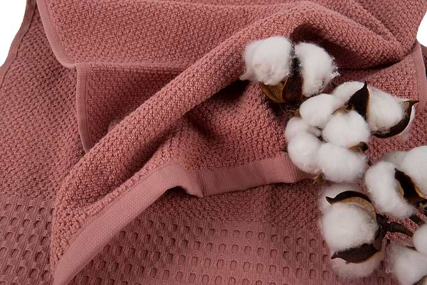 Фото - Рушник для рук GM Textile махровий вафельний бордюр світло-теракотовий 40х70