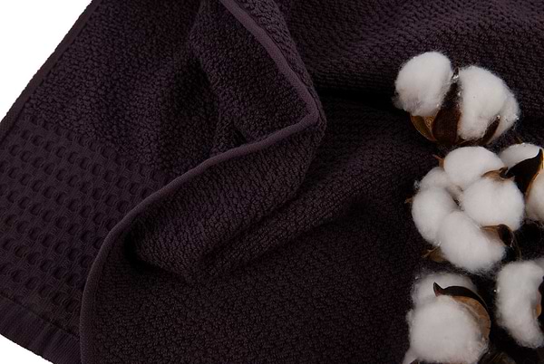 Фото - Рушник для рук GM Textile махровий вафельний бордюр темно-коричневий 40х70