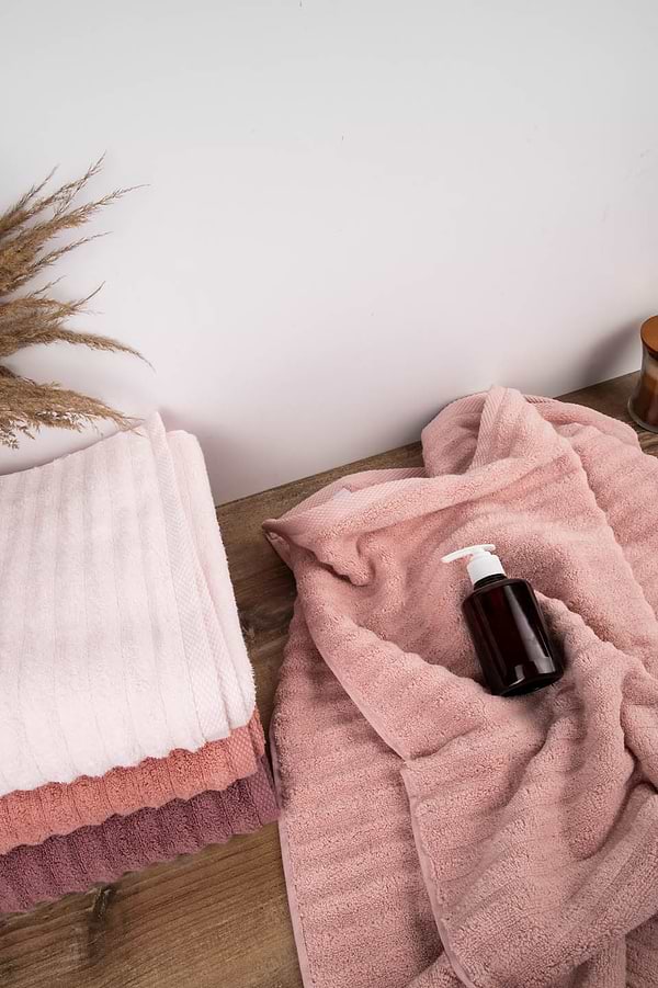 Фото - Полотенце банное GM Textile махровое Бабл Зеро Твист светло-коралловый 70х140