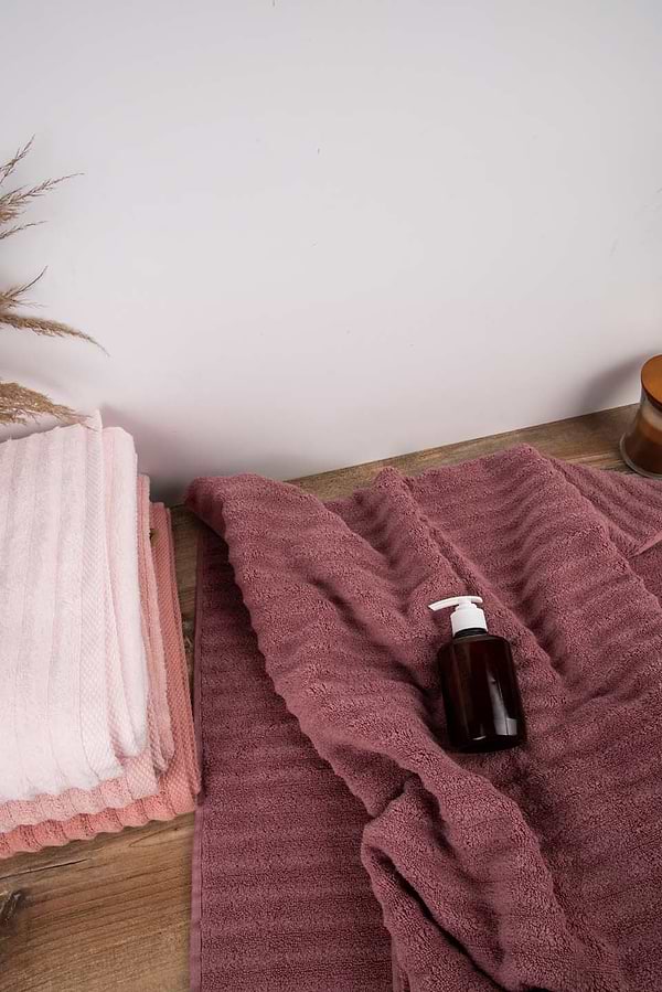 Фото - Рушник банний GM Textile махровий Бабл Зеро Твіст теракот 70х140