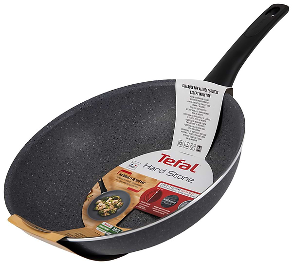 Фото - Сковорода ВОК Tefal D4561932 Hard Stone 28 см