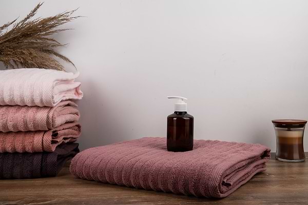 Фото - Рушник банний GM Textile махровий Бабл Зеро Твіст теракот 100х150