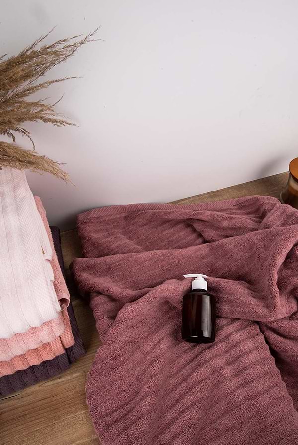 Фото - Рушник банний GM Textile махровий Бабл Зеро Твіст теракот 100х150