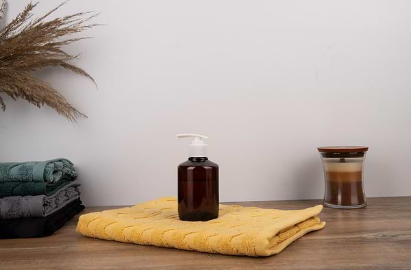 Фото - Рушник для обличчя GM Textile махровий жакардовий жовтий (зігзаг) 50х90