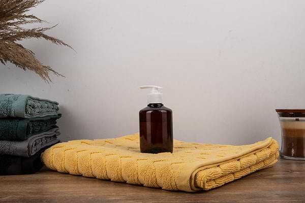 Фото - Полотенце банное GM Textile махровое жаккардовое желтый (зигзаг) 70х140