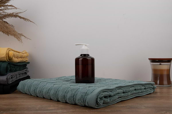 Фото - Рушник банний GM Textile махровий жакардовий мятний (зігзаг) 70х140