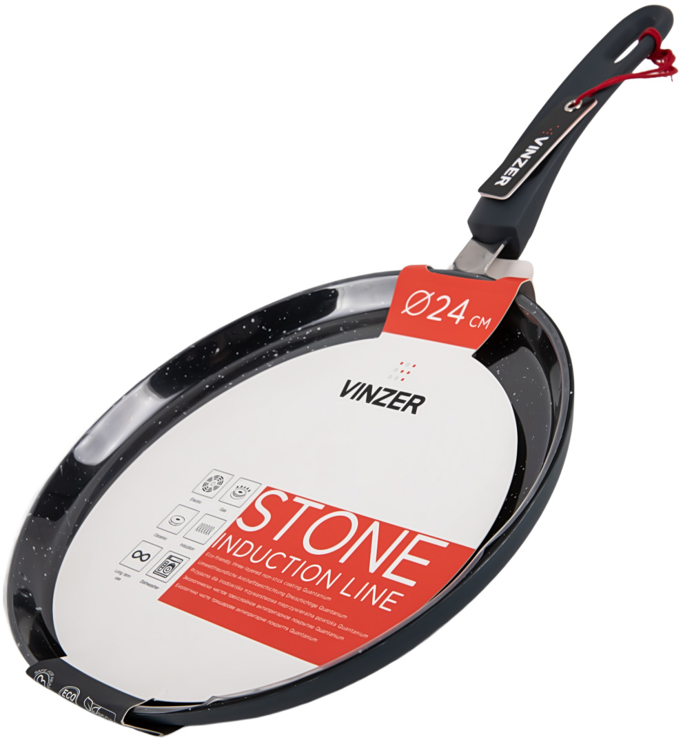 Фото - Сковорода для блинов Vinzer Stone Induction Line 24 см (50447)