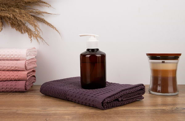 Фото - Рушник для рук GM Textile махровий вафельний бордюр темно-коричневий 40х70