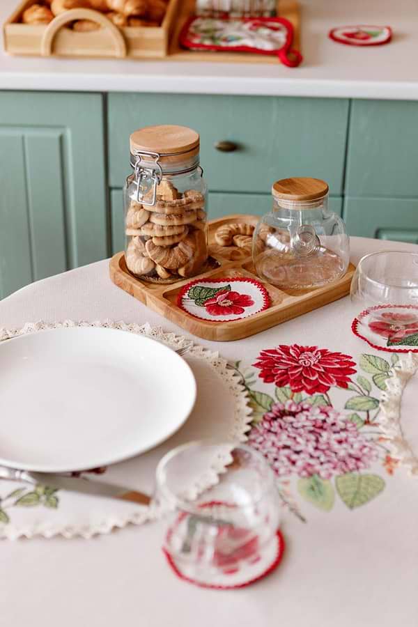 Фото - Скатертина кругла Прованс Гуси D180 см (034131)