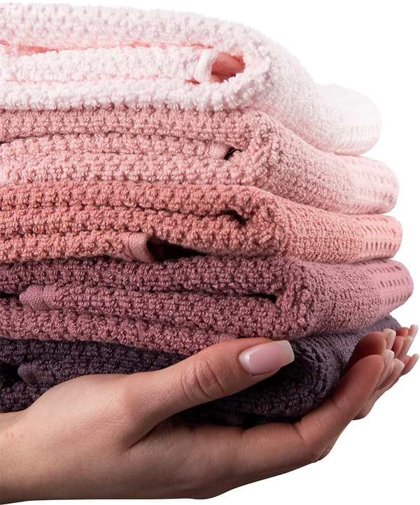 Фото - Рушник банний GM Textile махровий вафельний бордюр світло-бежевий 70х140