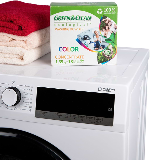 Фото - Пральний порошок Green&Clean Professional д/кольор.речей 1,35 кг., 18 циклів