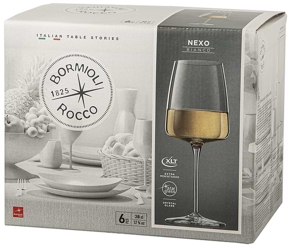Фото - Набор бокалов Bormioli Rocco Nexo Blanco для вина 6x380 мл (365751GRC021462)