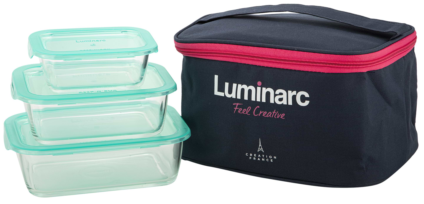 Набір емностей для зберігання Luminarc Keep'n'box + сумка (P6634)