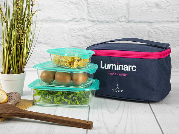 Фото - Набір емностей для зберігання Luminarc Keep'n'box + сумка (P6634)