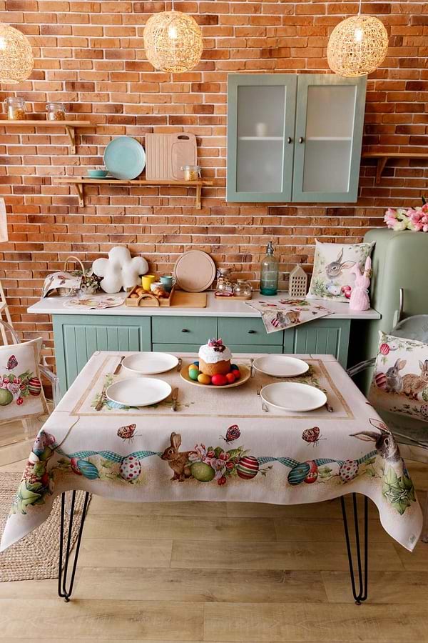 Фото - Скатерть прямоугольная Прованс Пасхальная Веснянка 135х350 см (034145)