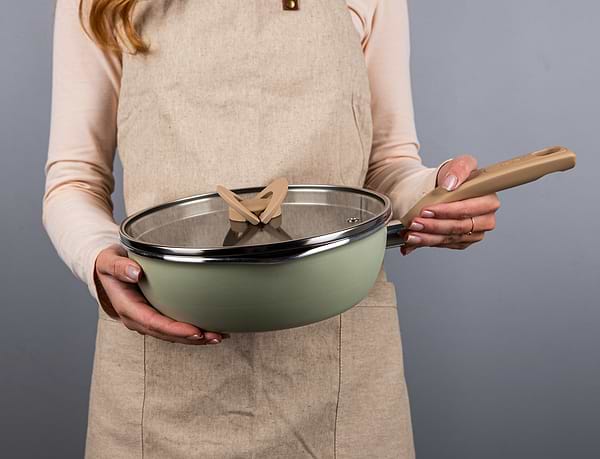 Фото - Сковорода універсальна Tefal G1748604 22 см (2,2 л), оливкова з кр