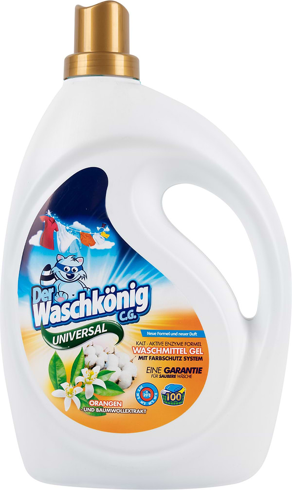 Фото - Гель для стирки Waschkonig UNIVERSAL Orangen und Baumwollextrakt 3 л