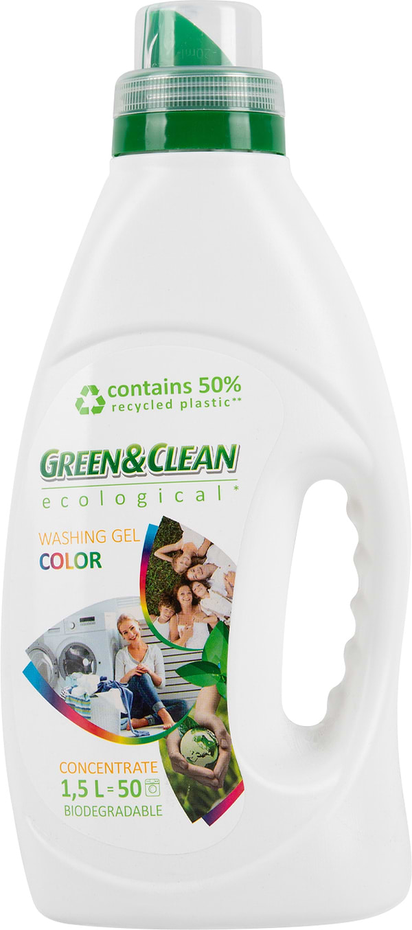 Фото - Гель для стирки Green&Clean Professional д/цвет.вещей 1,5 л., 50 циклов Фото - Гель для стирки Green&Clean Professional д/цвет.вещей 1,5 л., 50 циклов