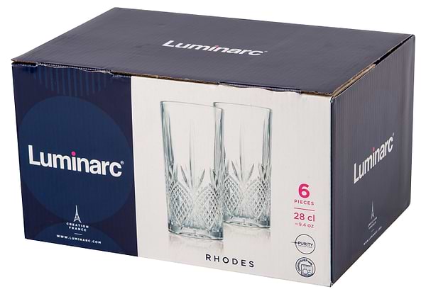 Фото - Набір склянок Luminarc Rhodes 6x280 мл (N9065)
