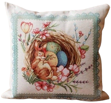 Подушка декоративна Прованс Великоднева Злагода Зайчик 45х45 см (034258)