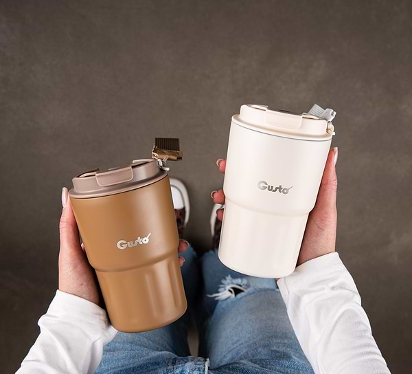 Фото - Термокружка Gusto GT123 Перерыв на кофе белый 350 мл