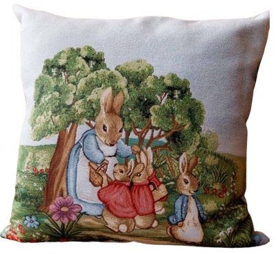 Фото - Подушка декоративная Прованс Лужайка Зайчиха 45х45 см (034246)