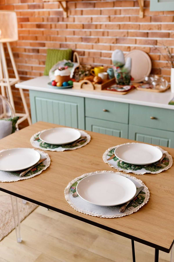 Фото - Салфетка для сервировки Прованс Лужайка заяц D35 см (034341)