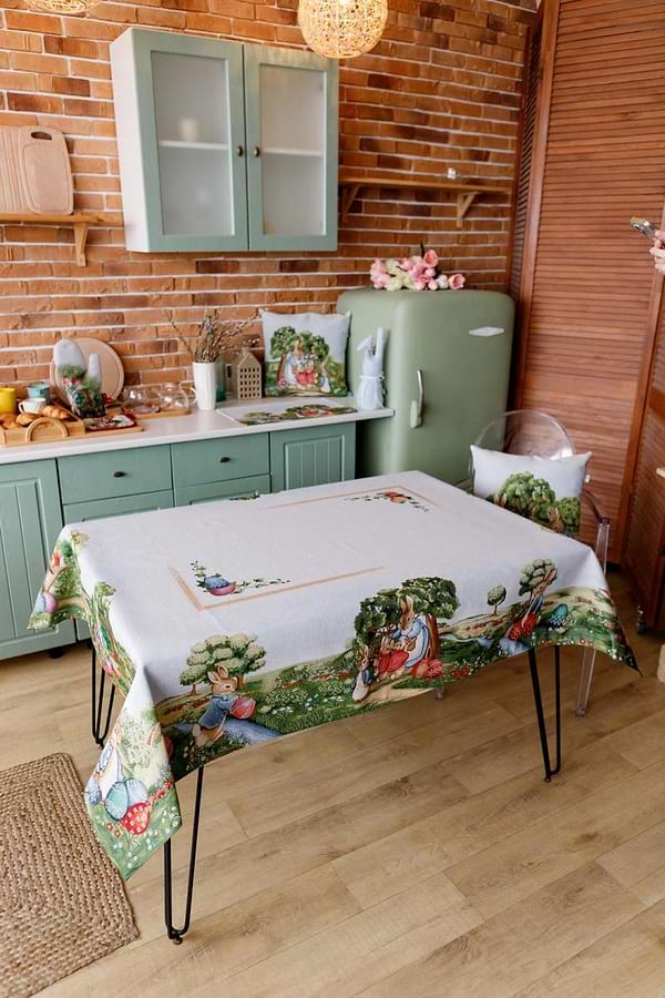 Фото - Скатертина прямокутна Прованс Галявина 135х240 см (034107)