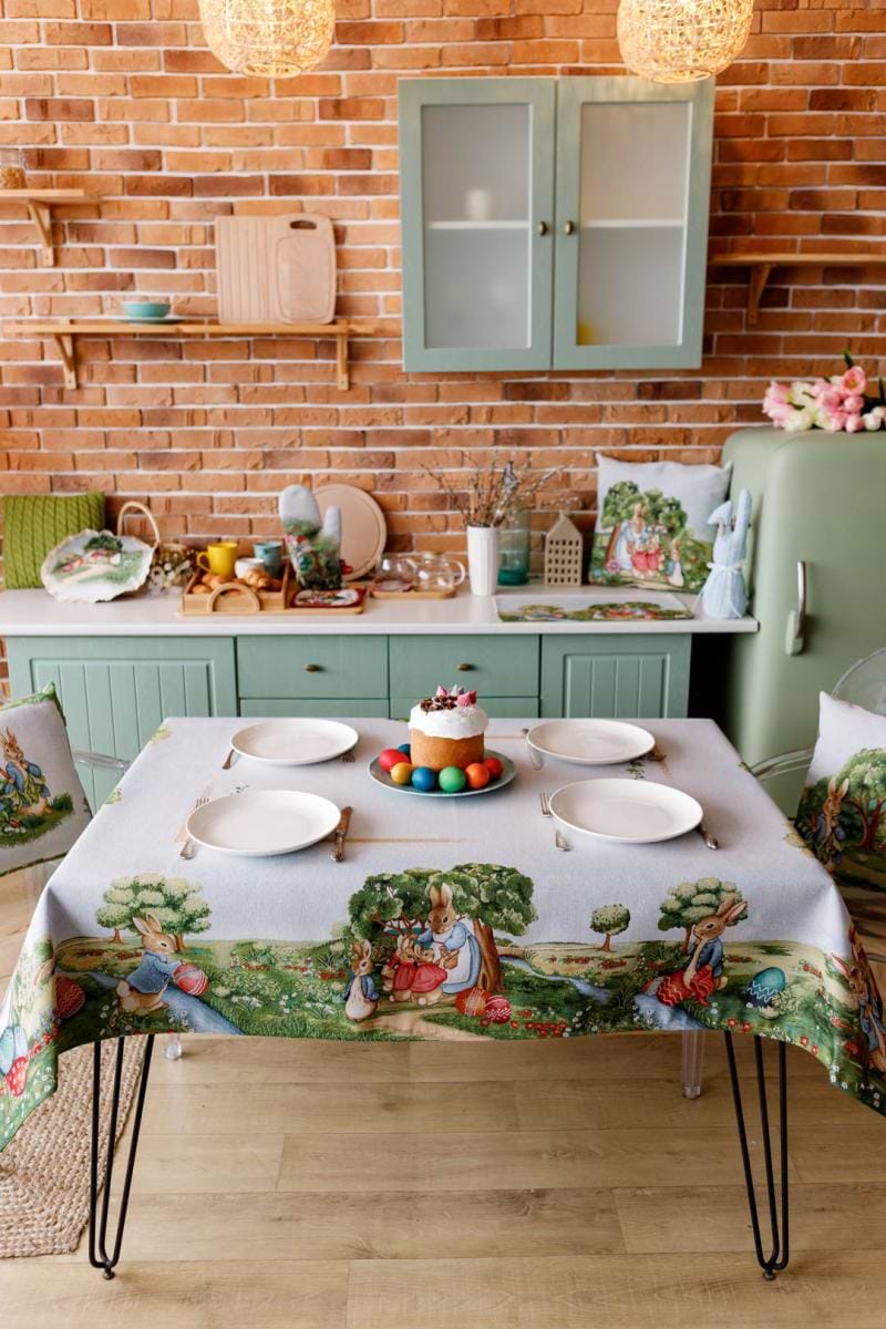 Фото - Скатертина прямокутна Прованс Галявина 135х240 см (034107)