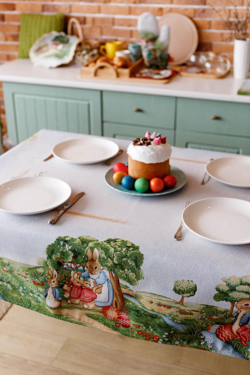 Фото - Скатерть прямоугольная Прованс Лужайка 135х300 см (034109)