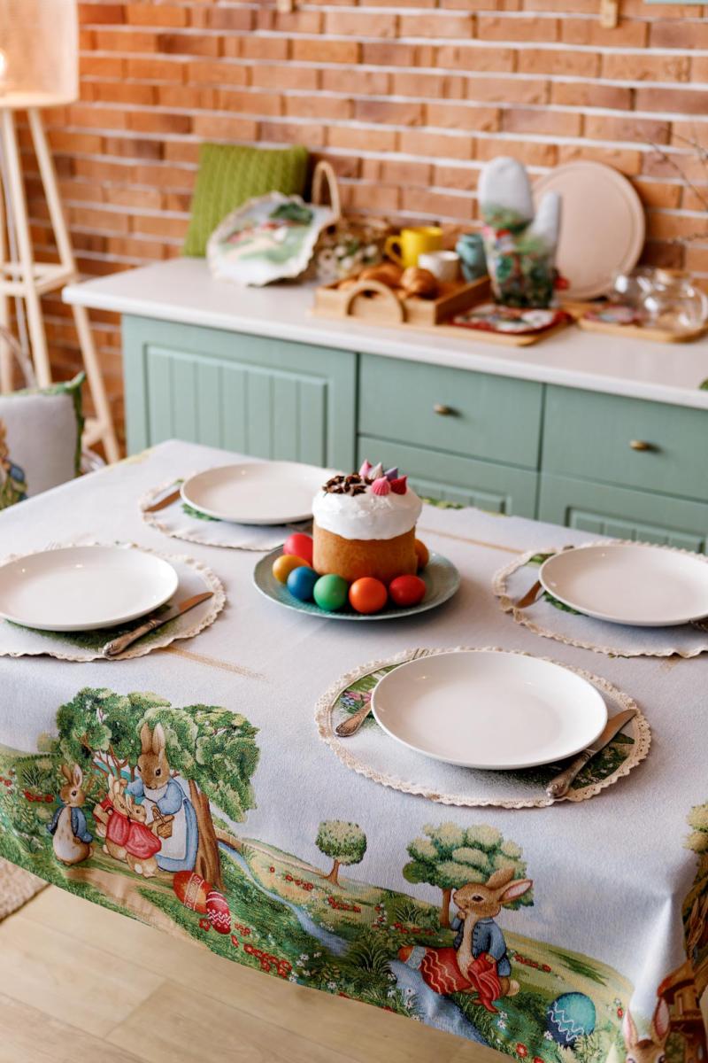 Фото - Скатертина прямокутна Прованс Галявина 135х240 см (034107)