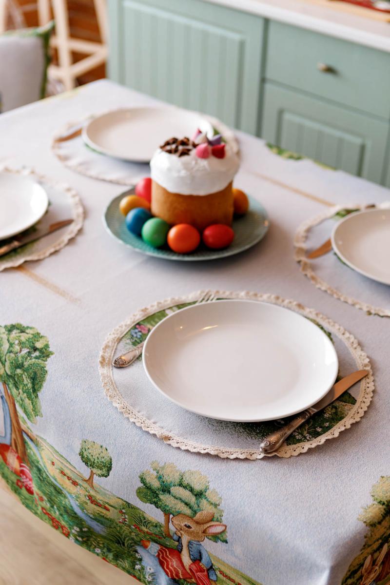 Фото - Скатерть прямоугольная Прованс Лужайка 135х300 см (034109)