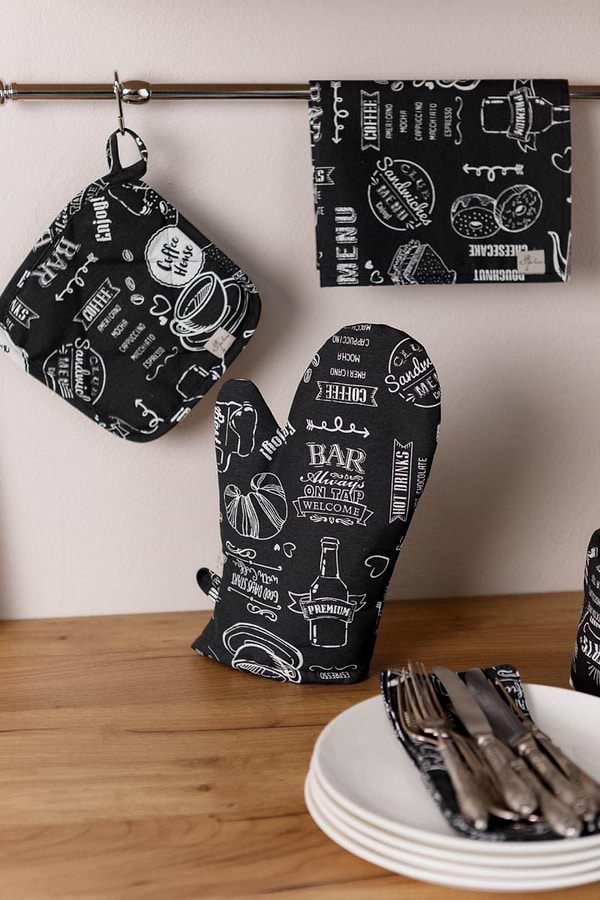 Фото - Прихватка-рукавица Прованс Breakfast black 31х18 см (039631)