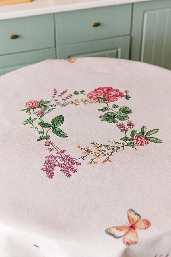 Фото - Скатертина овальна Прованс Лавандове поле 135х180 см (034197)