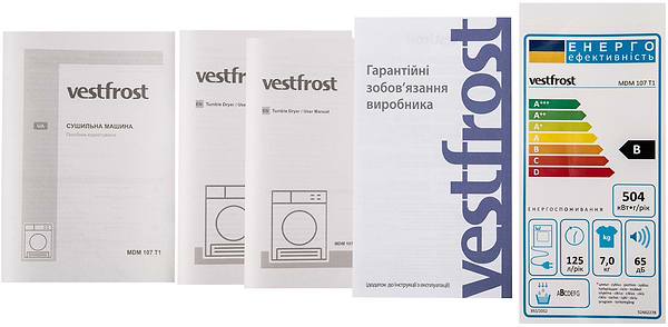 Фото - Сушильная машина Vestfrost MDM 107 T1