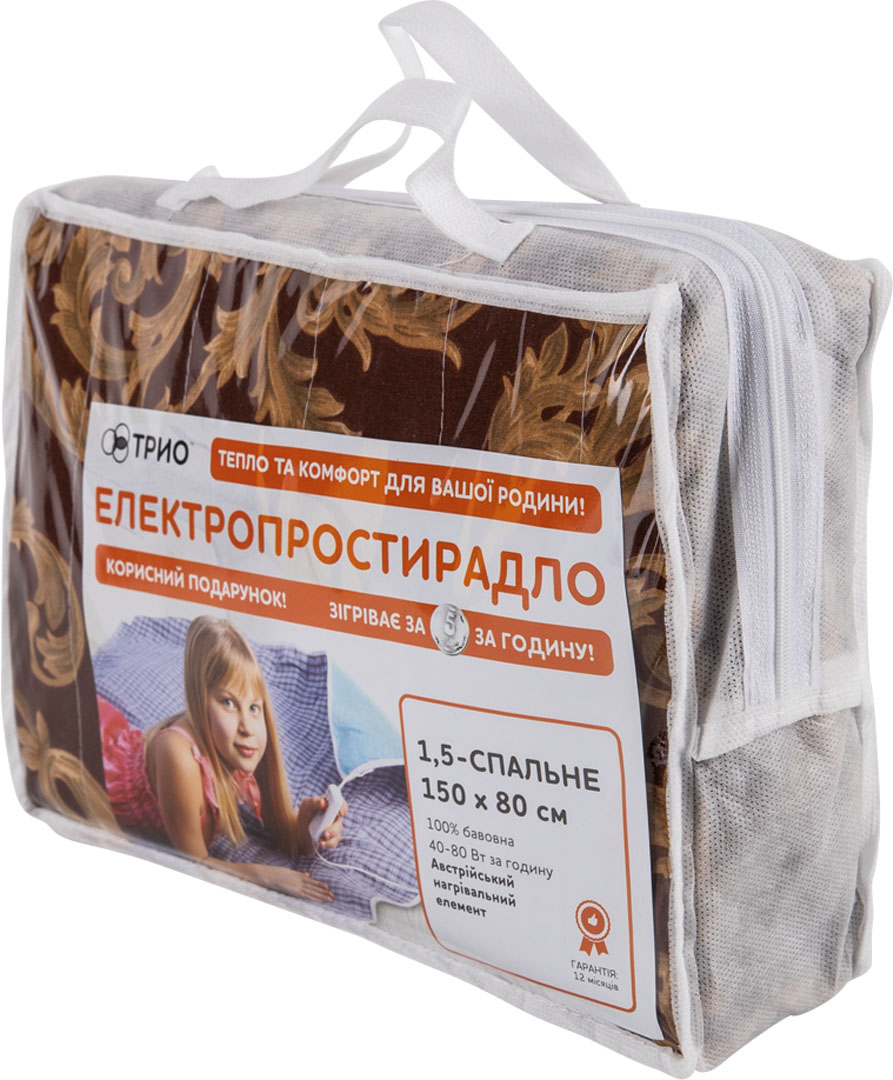 Фото - Електропростирадло Trio 1,5 спальне (1,5 м х 0,8 м) (02101)