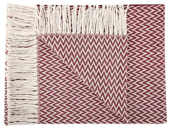 Фото - Плед полуторный Vladi Валенсия Антонио бордо 140х200