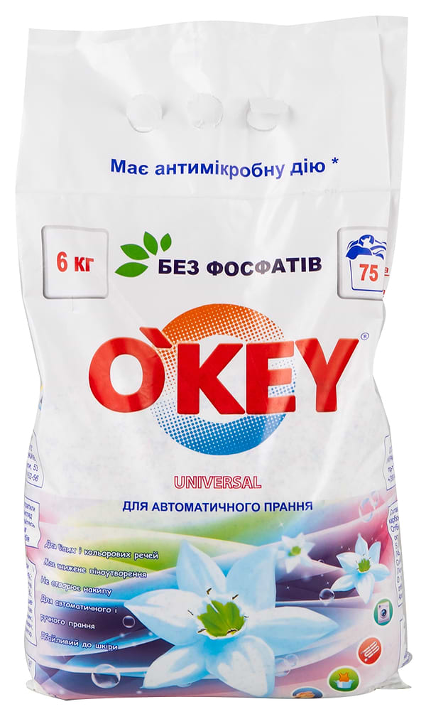 Фото - Стиральный порошок O'key Universal автомат, 6 кг