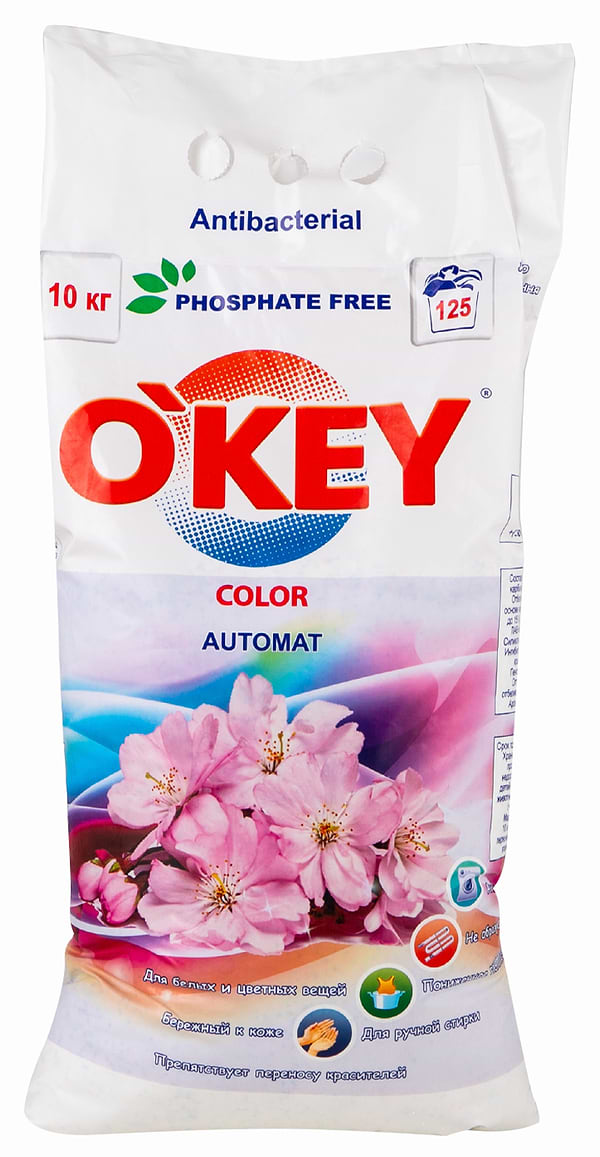 Фото - Пральний порошок O'key Квітковий букет color автомат, 10 кг