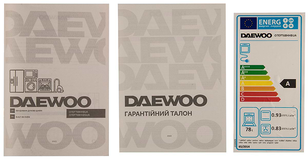 Фото - Духовой шкаф + варочная панель индукционная Daewoo O7EFT68HHBUA + H6VS28M2BUA