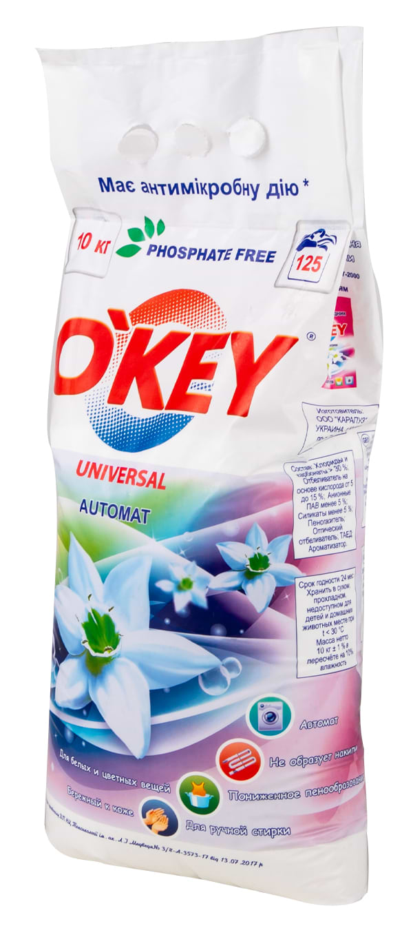 Фото - Стиральный порошок O'key Universal автомат, 10 кг