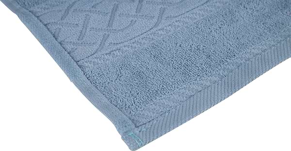 Фото - Полотенце банное Aisha жаккард, бордюр шанель серо-голубой 70х140 (4820190498601)