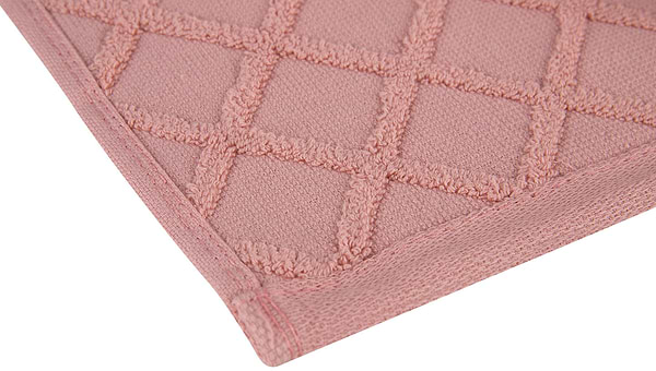 Фото - Полотенце для лица Aisha жаккард, бордюр ромбы розовый 50х90 (4820190498649)